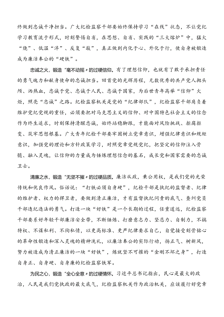 2024年度党纪学习教育的研讨交流发言材八篇.docx_第3页