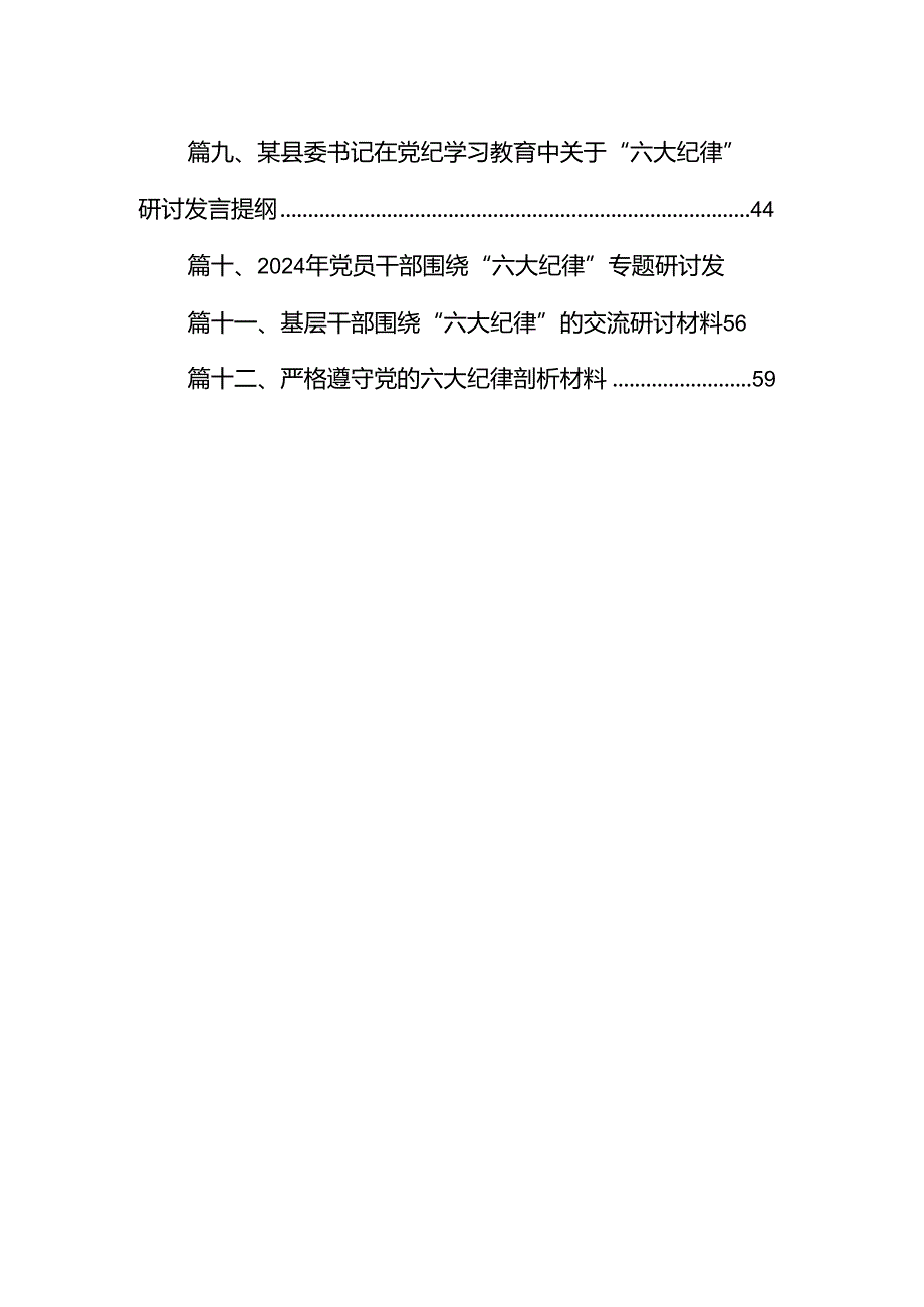 某纪委书记党纪学习教育“六大纪律”研讨发言材料（共12篇选择）.docx_第2页