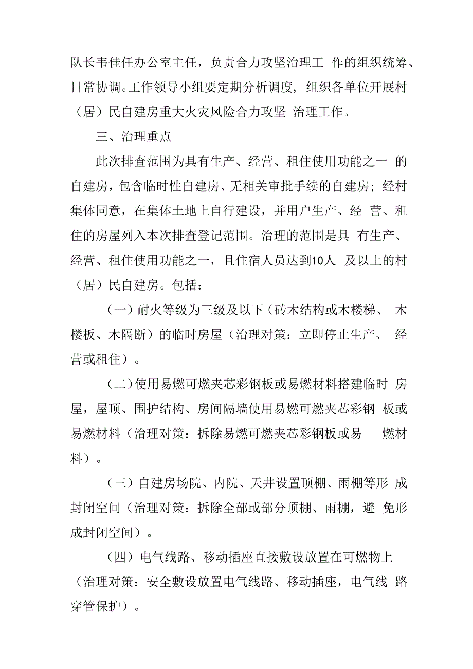 关于新时代生产经营租住村（居）民自建房重大火灾风险综合治理的实施方案.docx_第2页