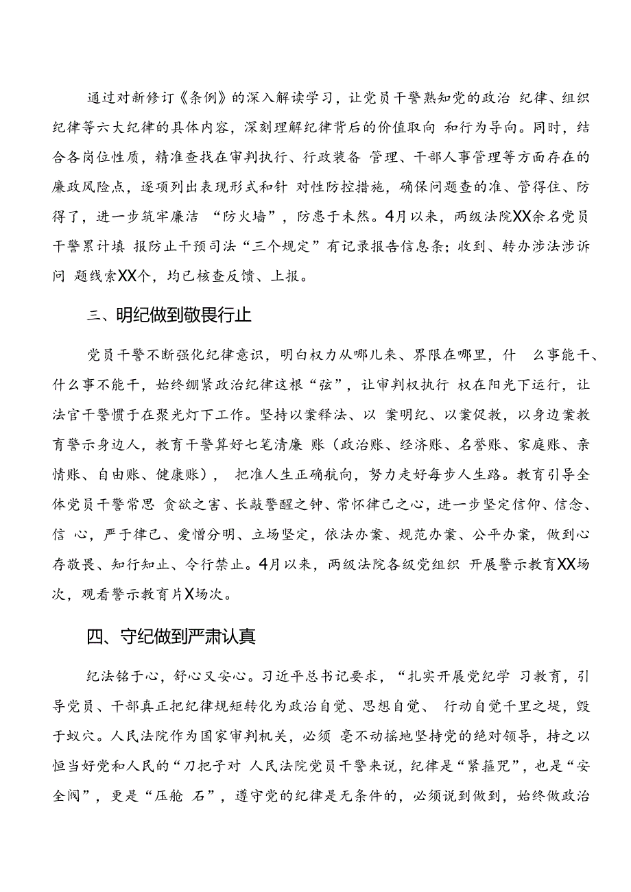 共7篇专题学习2024年党纪学习教育工作总结和经验做法.docx_第2页