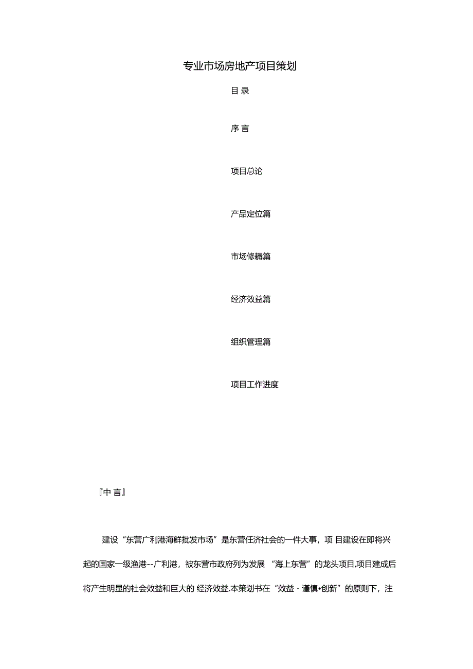 专业市场房地产项目策划.docx_第1页