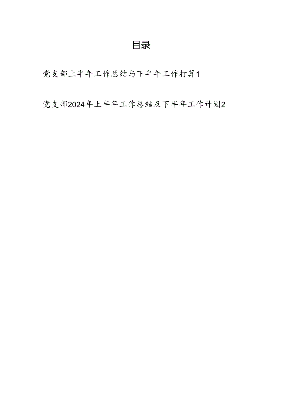 2024上半年党支部工作总结及下半年工作计划打算2篇.docx_第1页