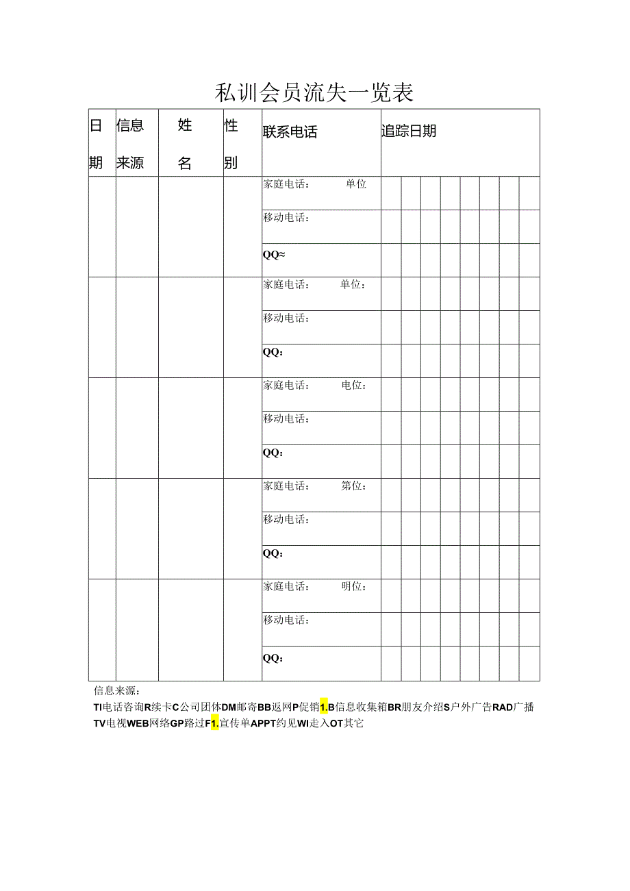 私训会员流失一览表.docx_第1页