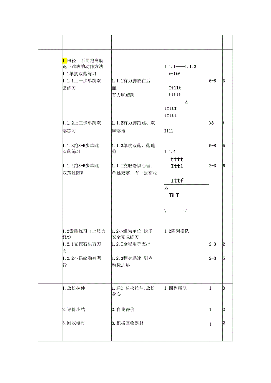 小学体育教学：《助跑跳跃教案》.docx_第3页