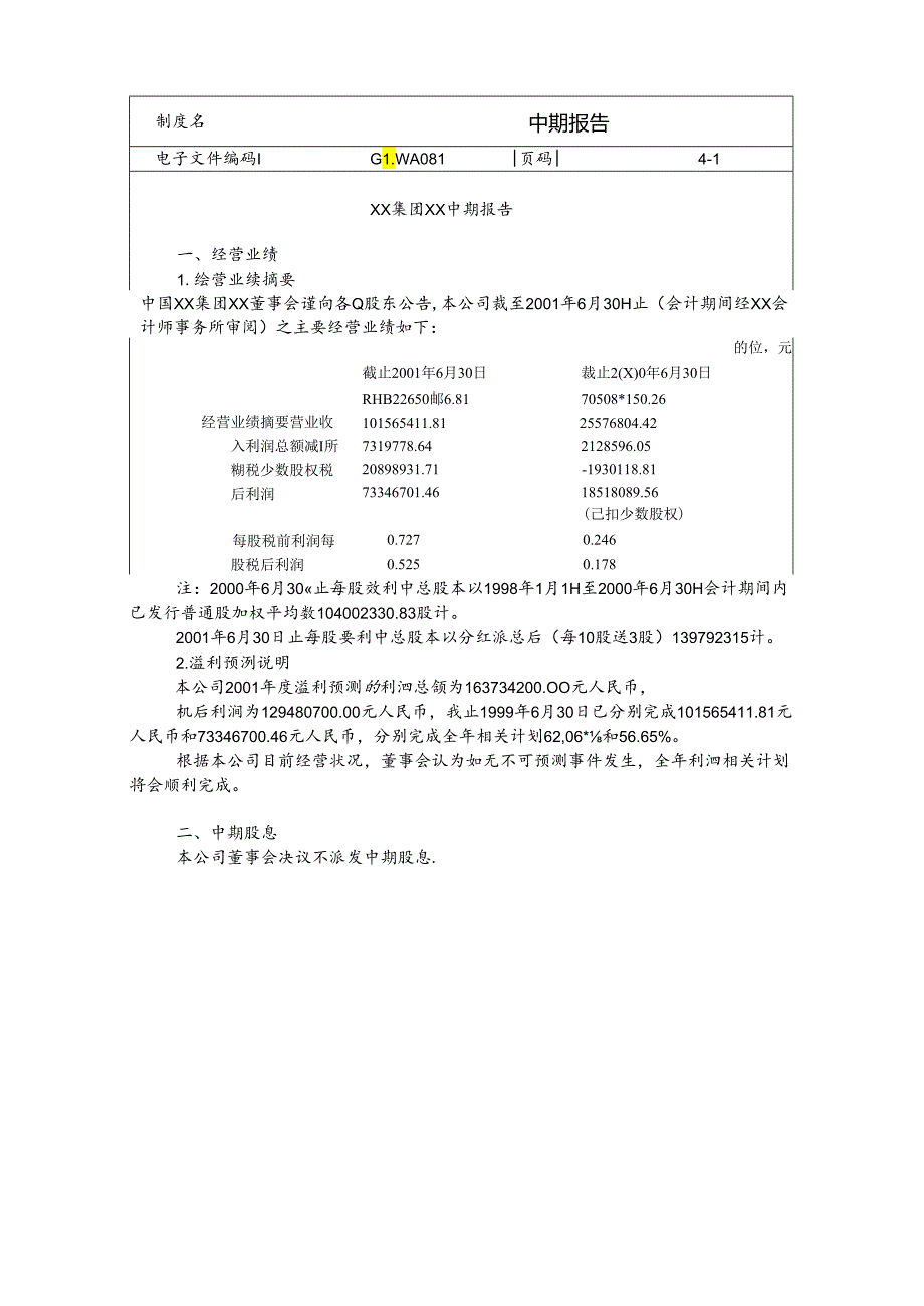 某集团公司中期报告.docx_第1页