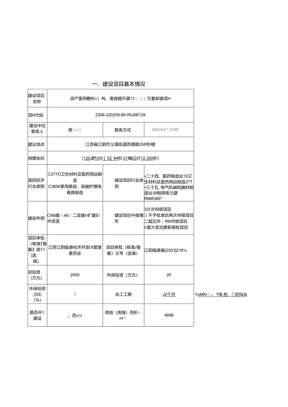 年产医用敷料60吨、美容提升器1300万套新建项目环评报告表.docx_第2页