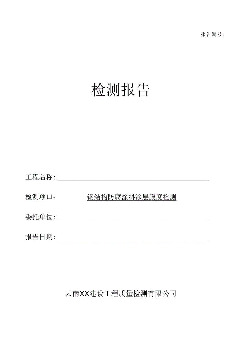 钢结构防腐涂料涂层厚度检测报告（最新新）.docx_第1页