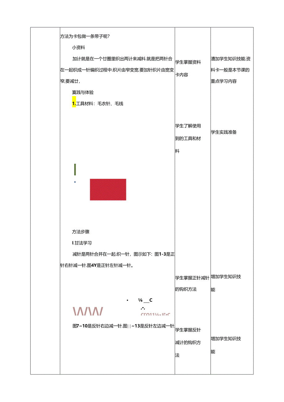 三、《加减针》教案 鲁科版综合实践活动六上.docx_第2页