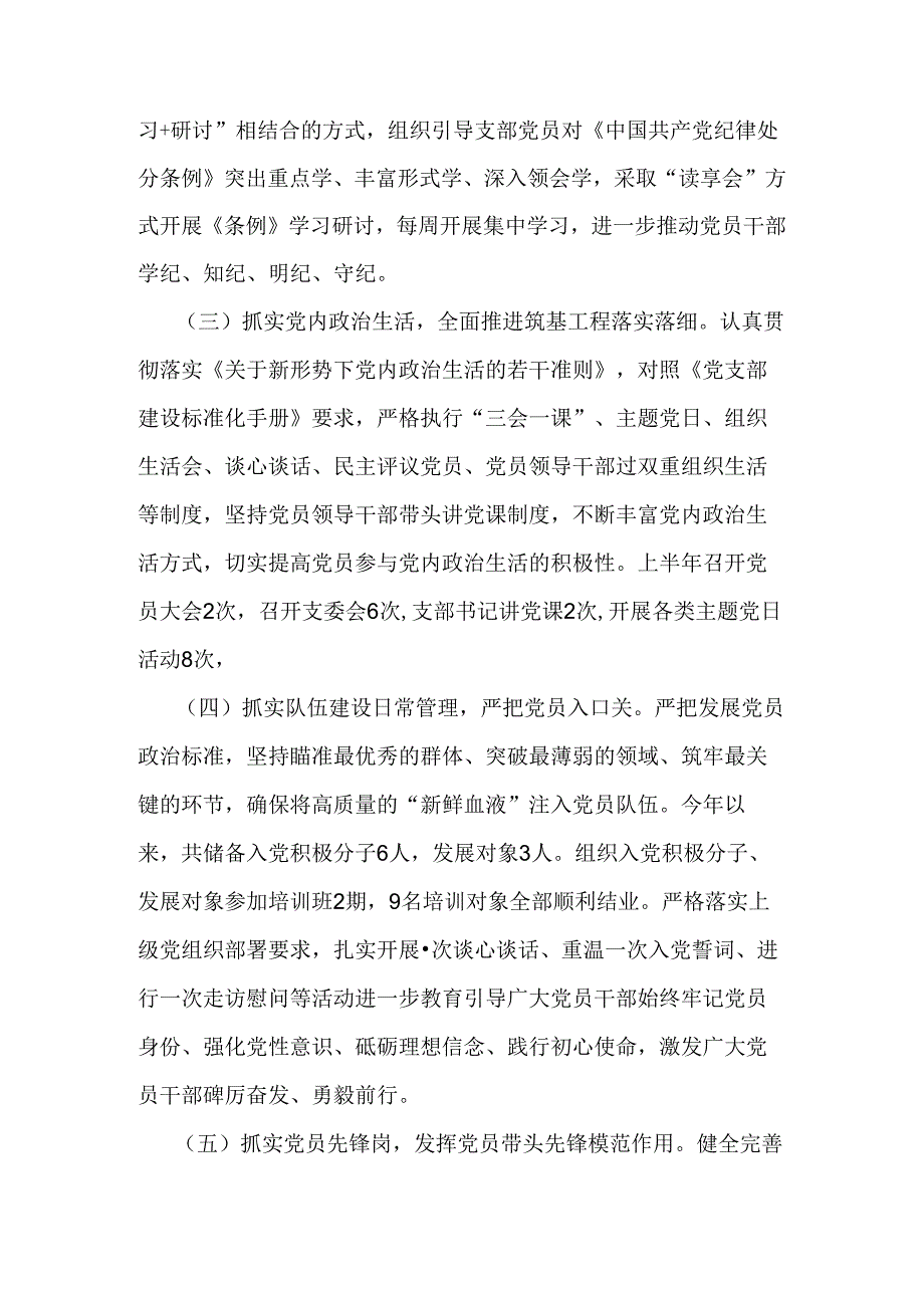 2024年上半年党支部工作总结2910字范文稿.docx_第2页