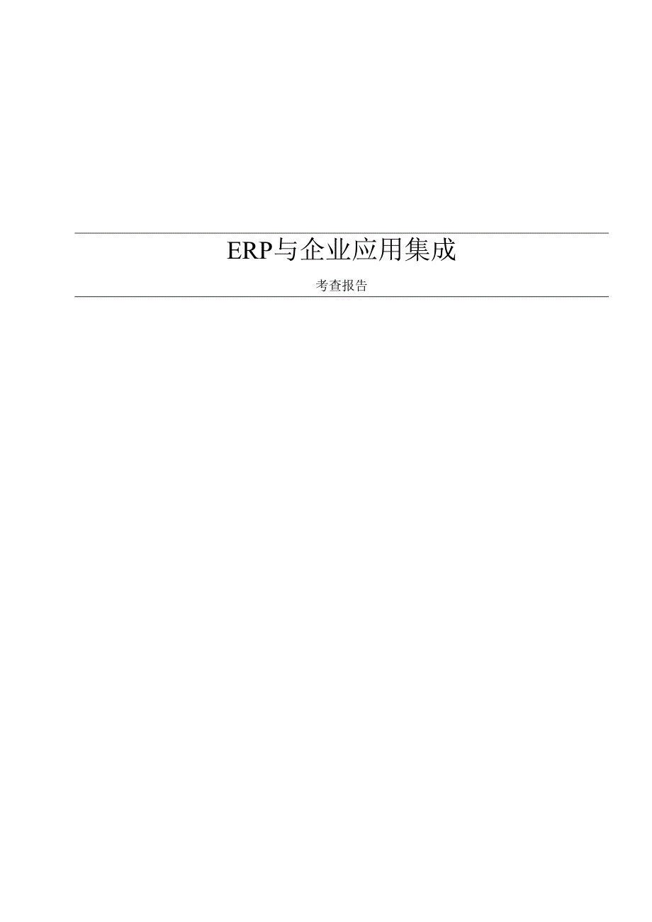 ERP与企业应用集成考查报告.docx_第1页