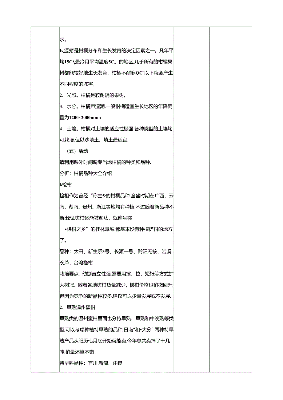 人民版综合实践活动劳动与技术八上 4.3《柑橘》教案.docx_第3页