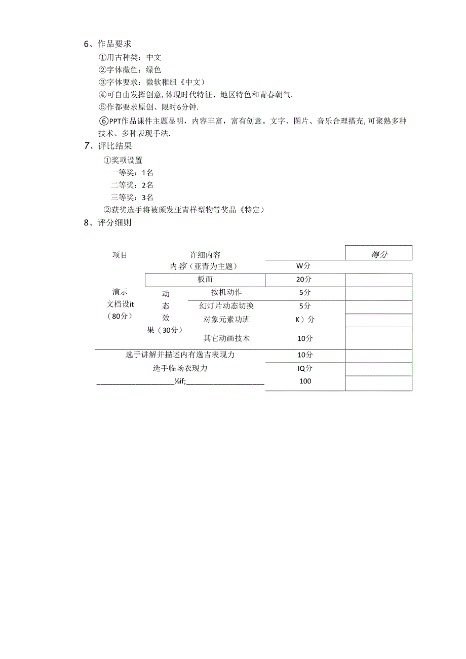 PPT课件大赛演讲策划案、评分标准、工作人员安排表、选手报名表、发文.docx_第2页