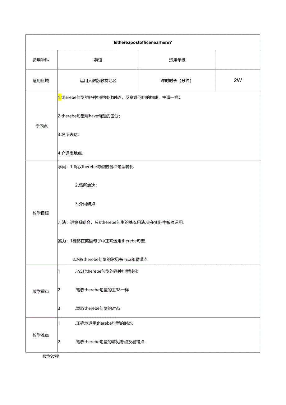 Unit8 Is there a post office near here辅导教案.docx_第1页