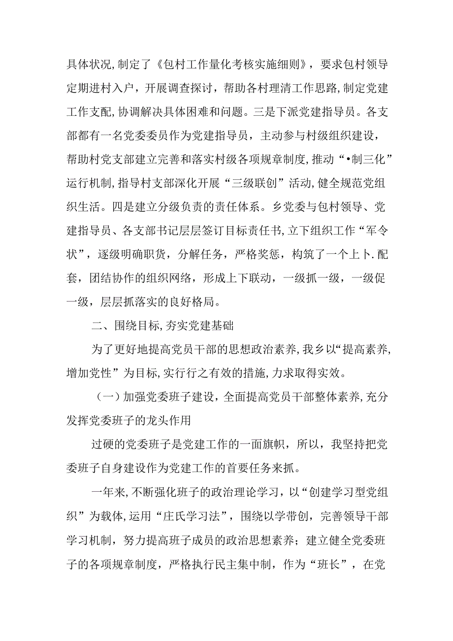 XX年度乡镇党委书记党建工作报告.docx_第1页