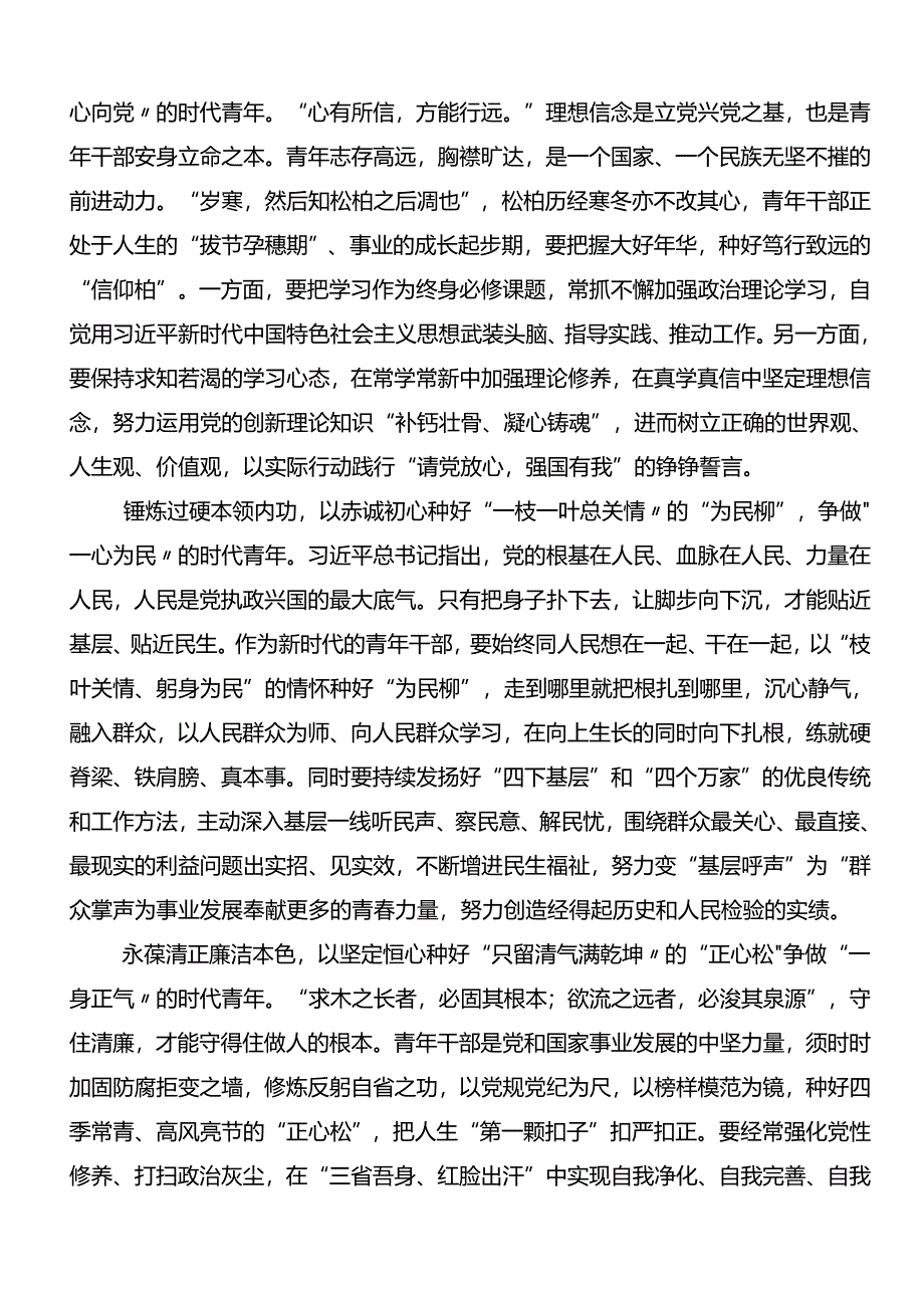 共9篇2024年度党纪学习教育夯实理想信念的坚固基石发言材料.docx_第3页