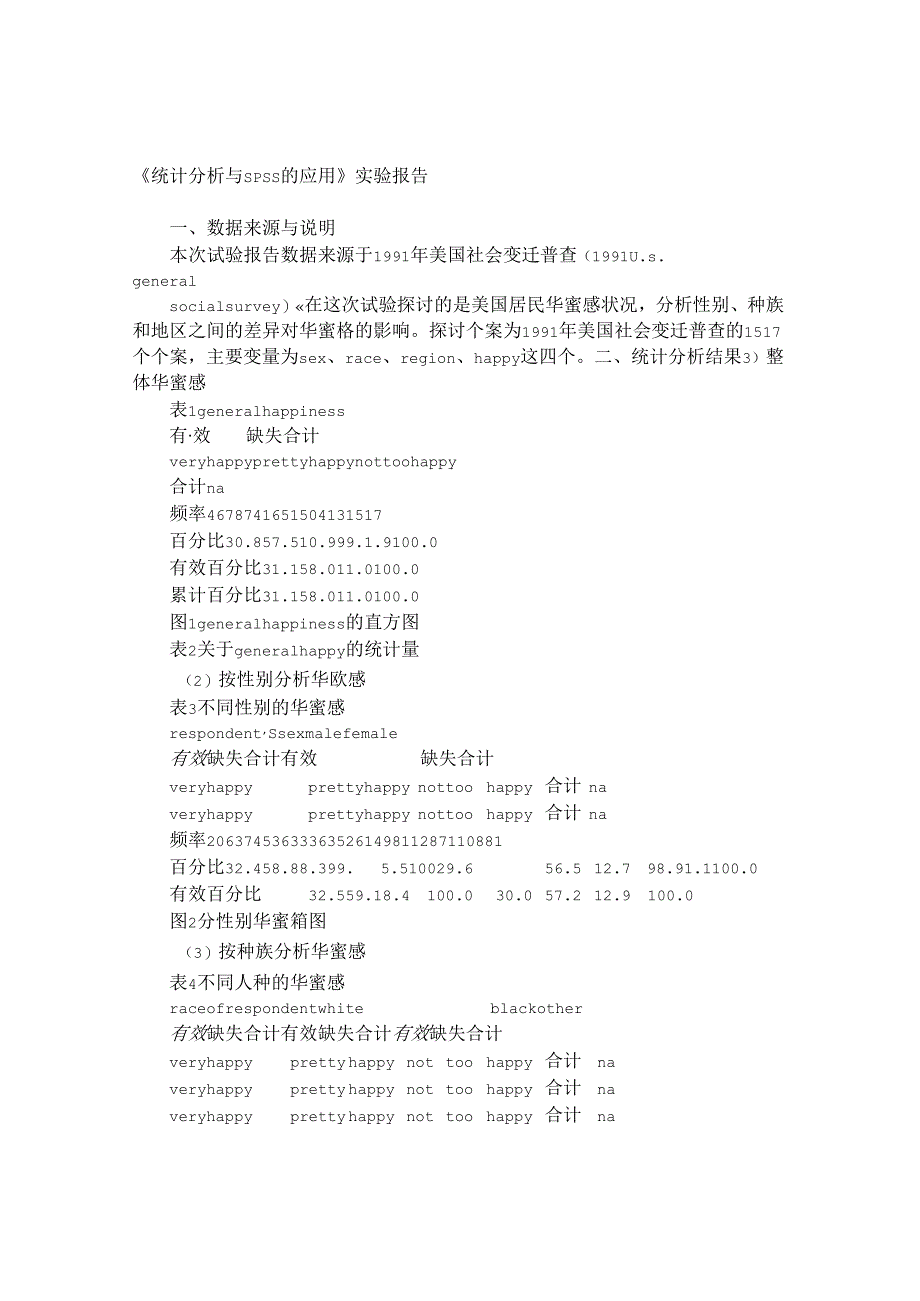 SPSS实验报告一.docx_第1页