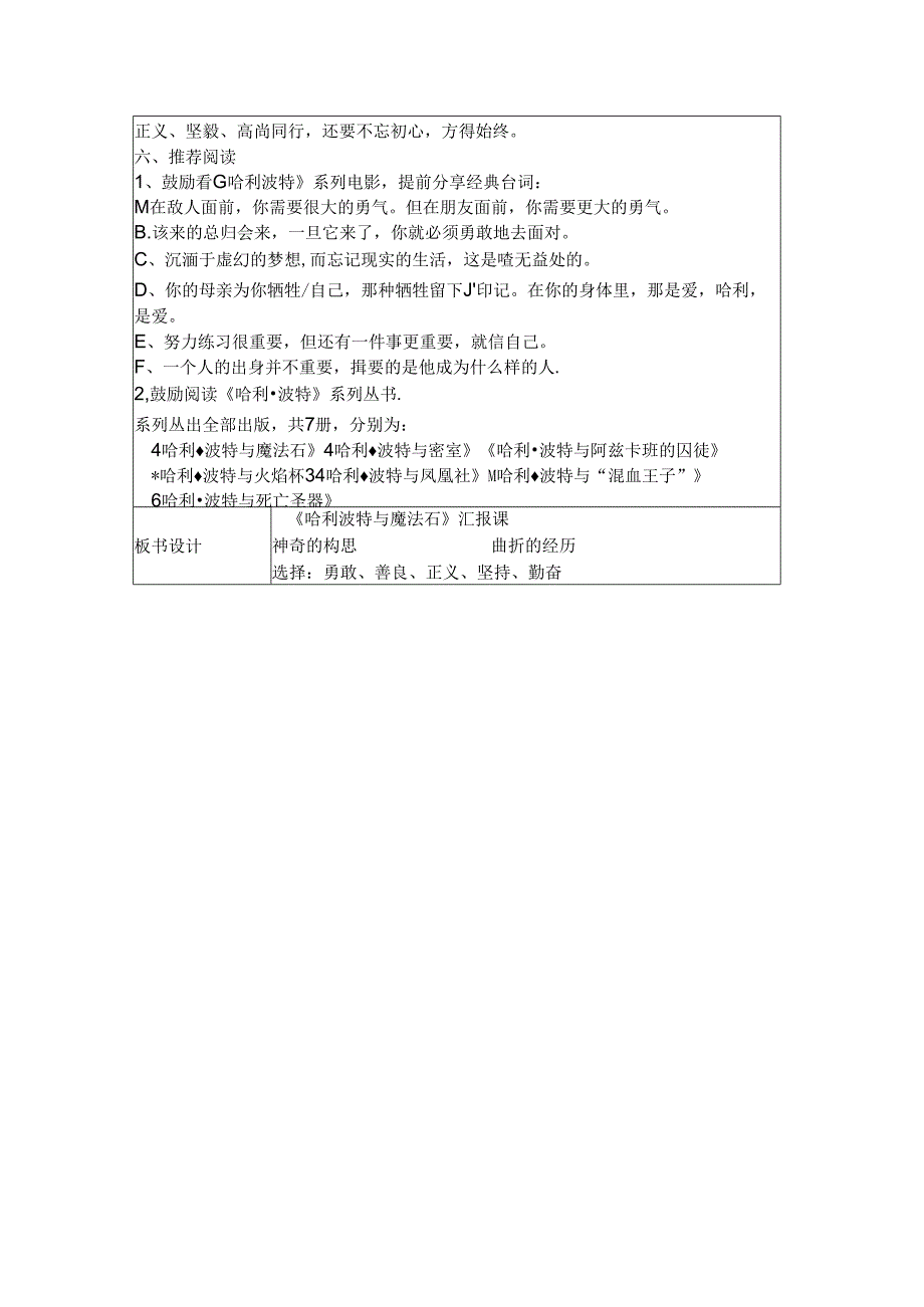 哈利波特与魔法石整本书阅读汇报课教学设计.docx_第3页