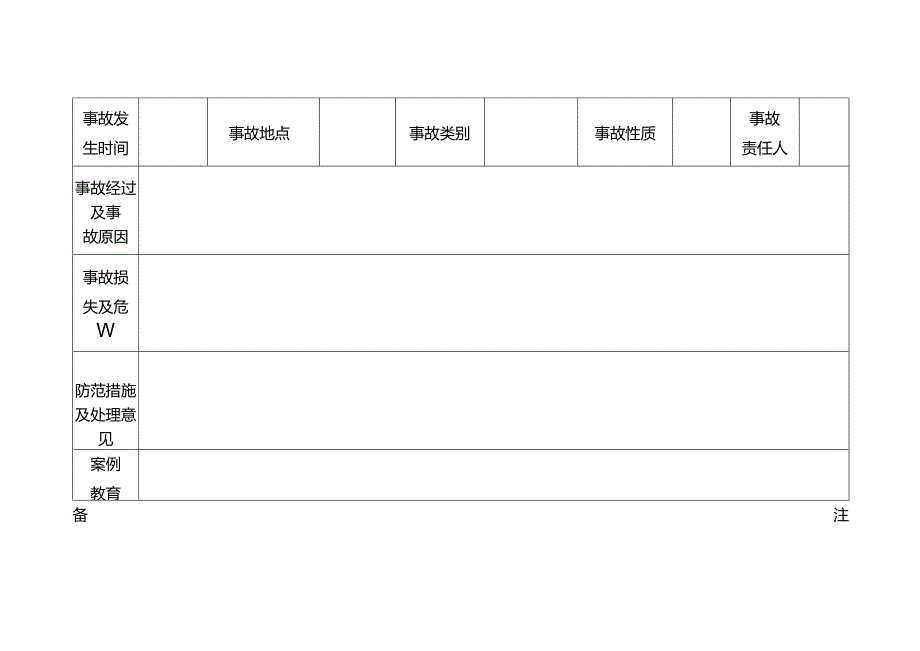 事故管理登记表.docx_第1页