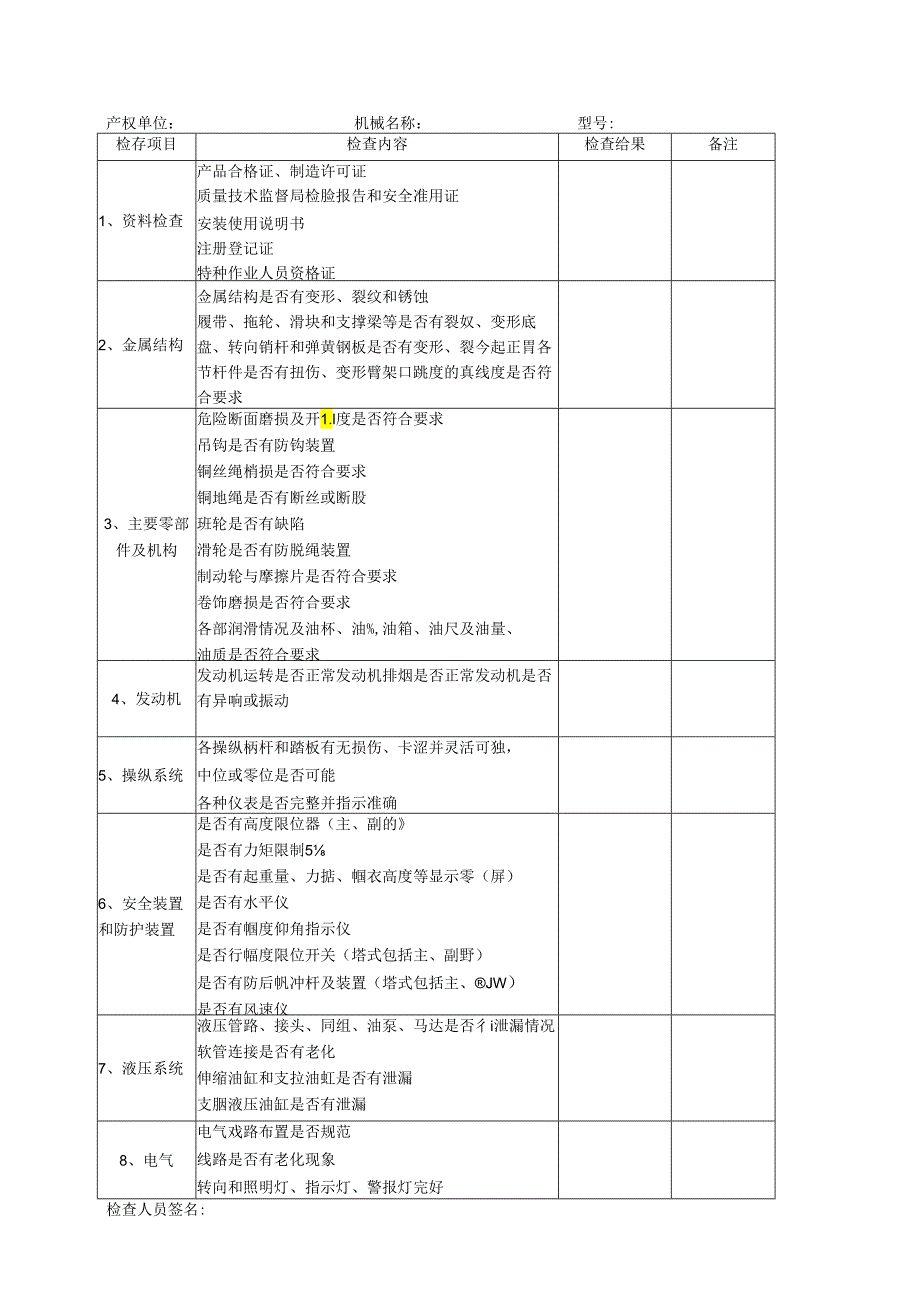 起重机械入场检查验收表.docx_第3页