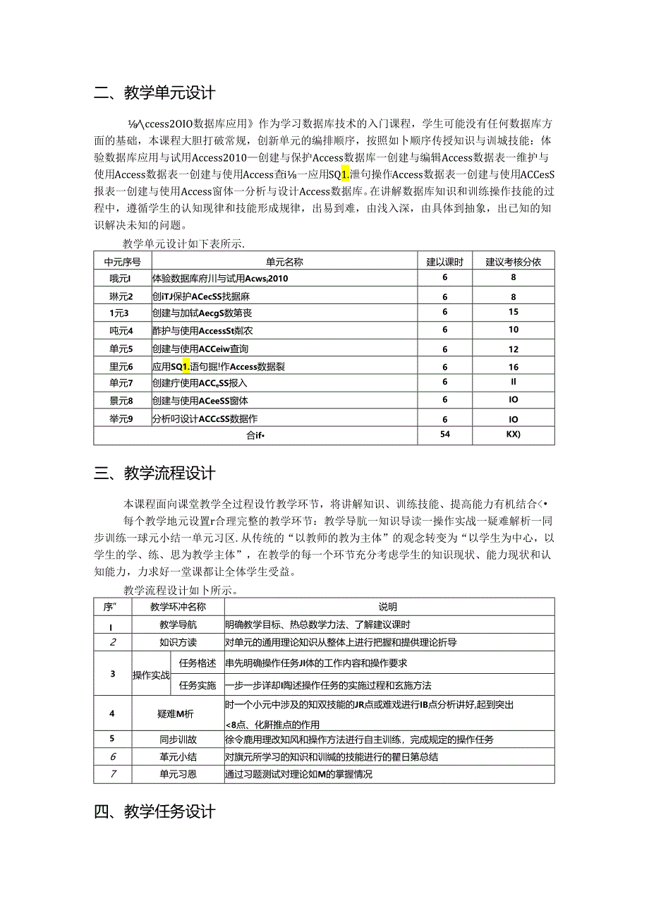 《Access2010数据库应用》课程总体设计方案.docx_第2页