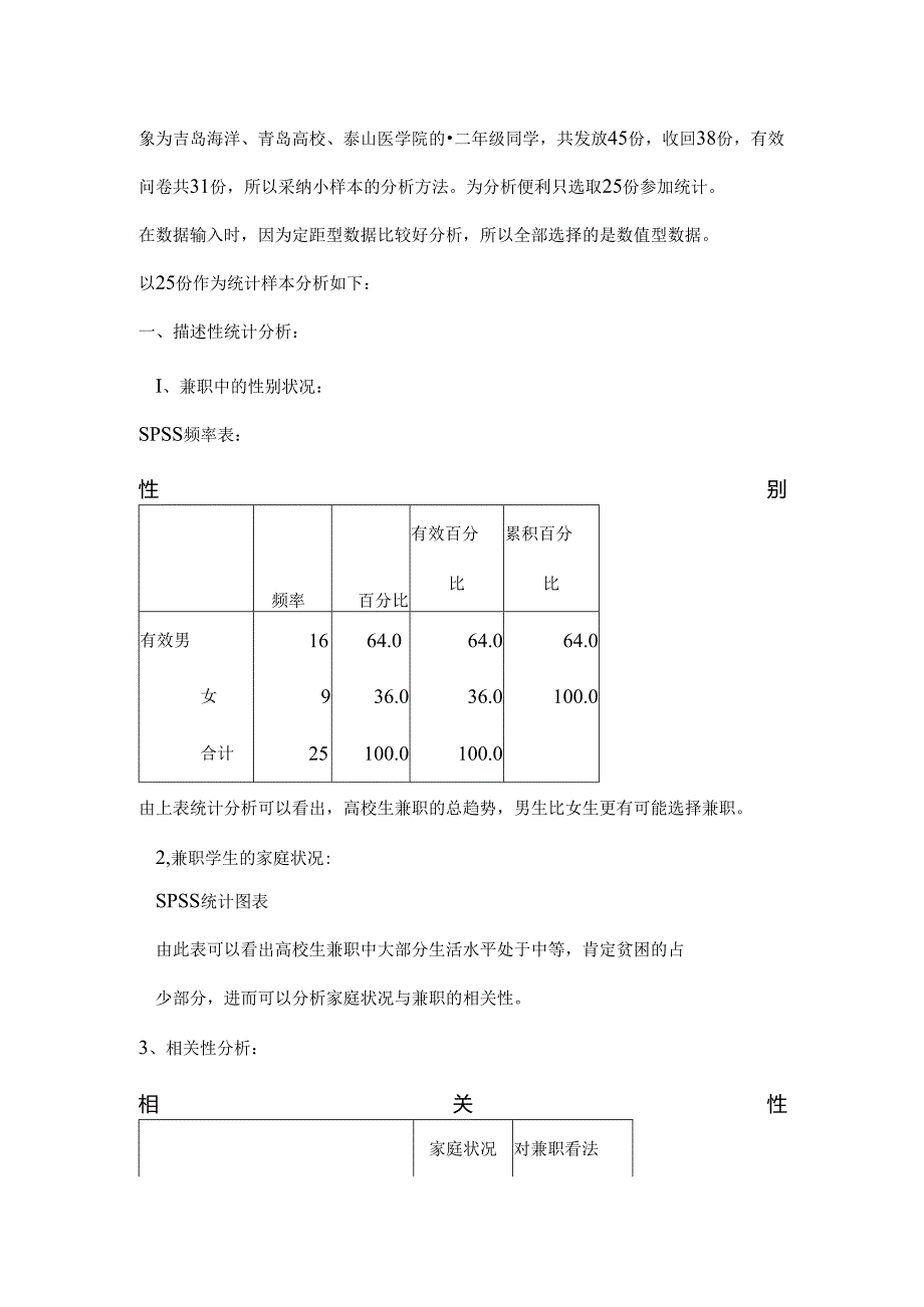 Spss学期结课论文-大学生兼职情况调查分析.docx_第2页