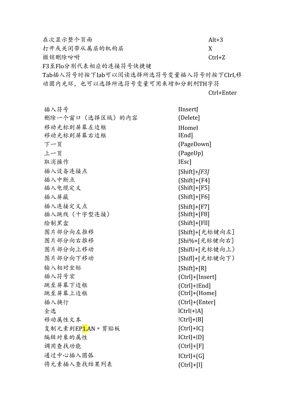 eplan快捷键.docx_第1页