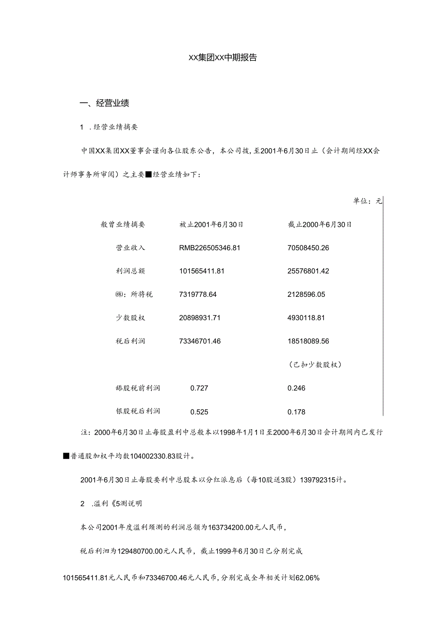 某集团公司中期报告(doc 9页).docx_第2页