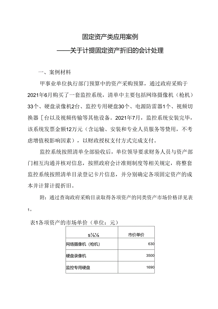 固定资产类应用案例——关于计提固定资产折旧的会计处理.docx_第1页