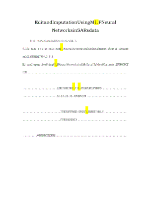 Edit and Imputation Using MLP Neural Networks in SARs data.docx