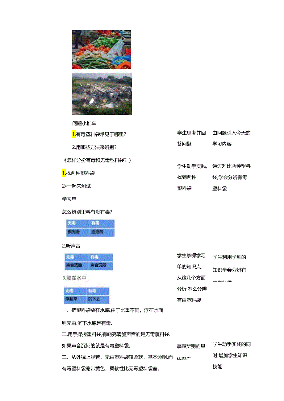 活动二《辨别有毒塑料袋》教案 沪科黔科版综合实践活动二年级上册.docx_第2页