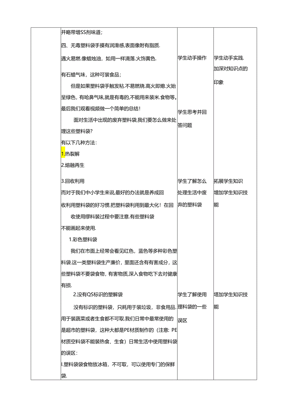 活动二《辨别有毒塑料袋》教案 沪科黔科版综合实践活动二年级上册.docx_第3页