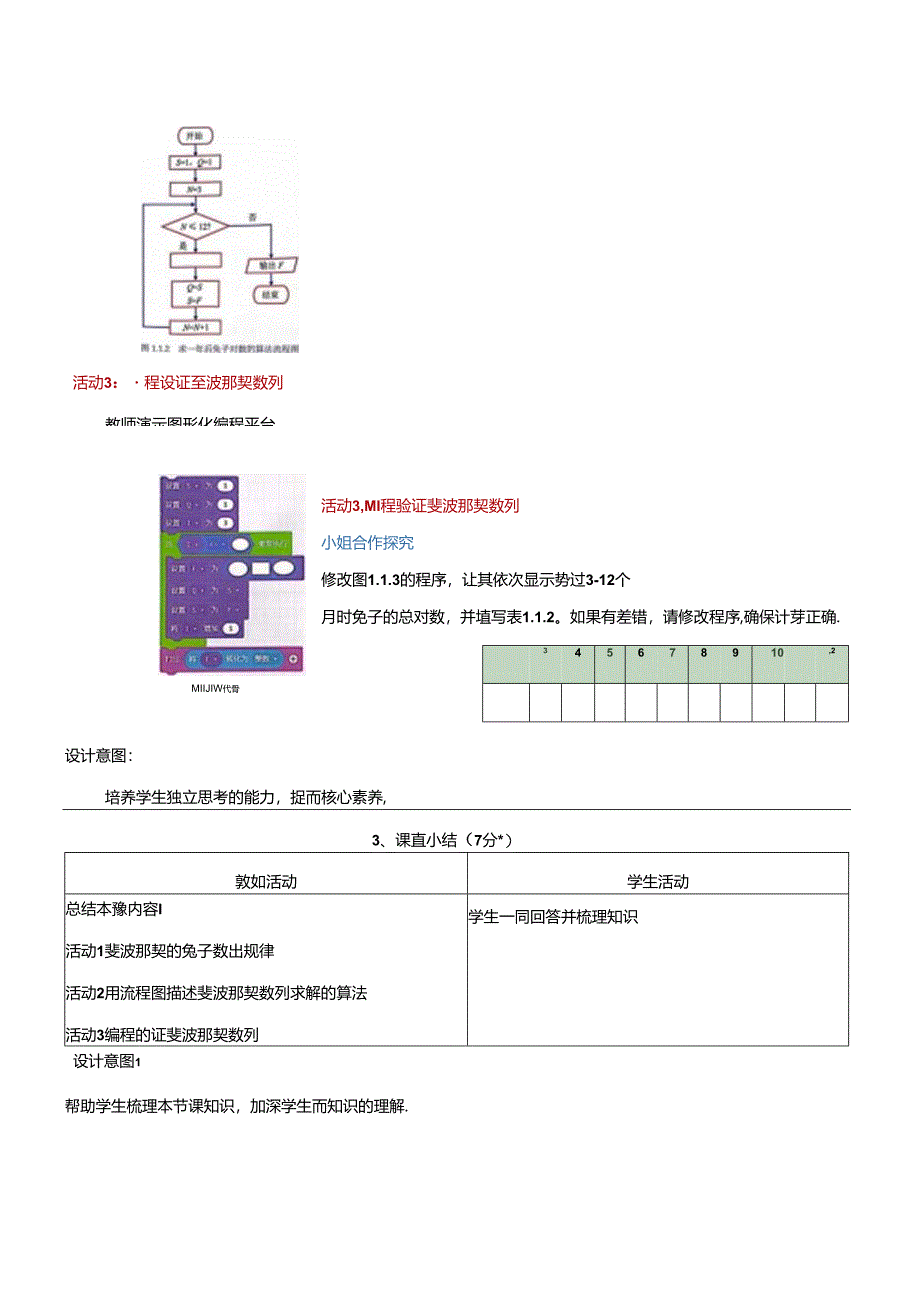 1.1斐波那契的兔子 教学设计 电子工业版 五年级下册.docx_第3页