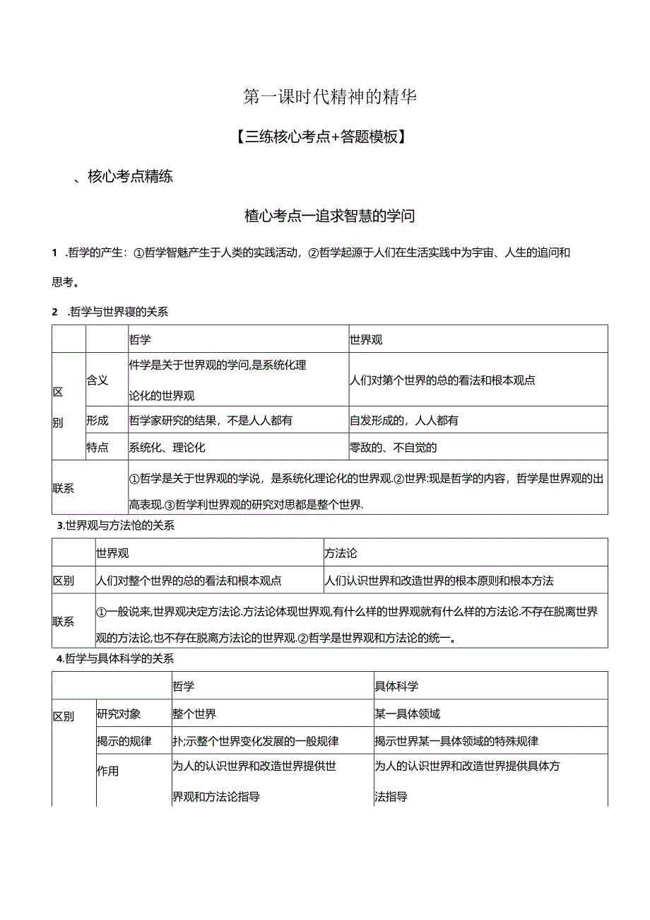 第一课 时代精神的精华（考试版）.docx_第1页