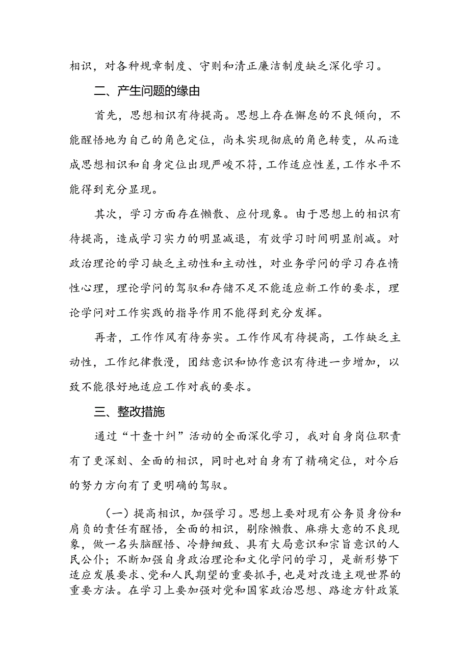 “十查十纠”自查报告.docx_第2页