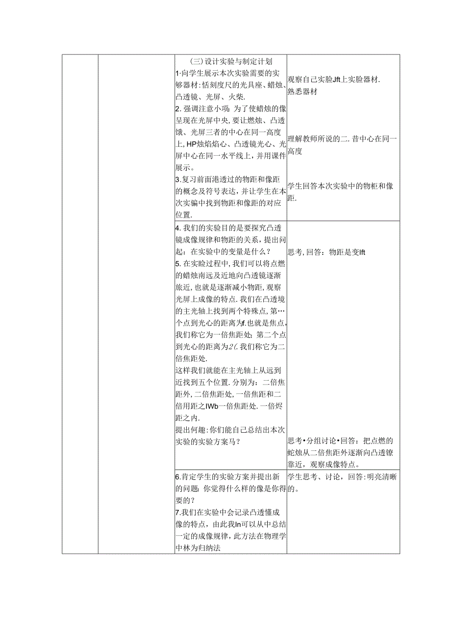 凸透镜成像规律教学设计（表格式）.docx_第2页