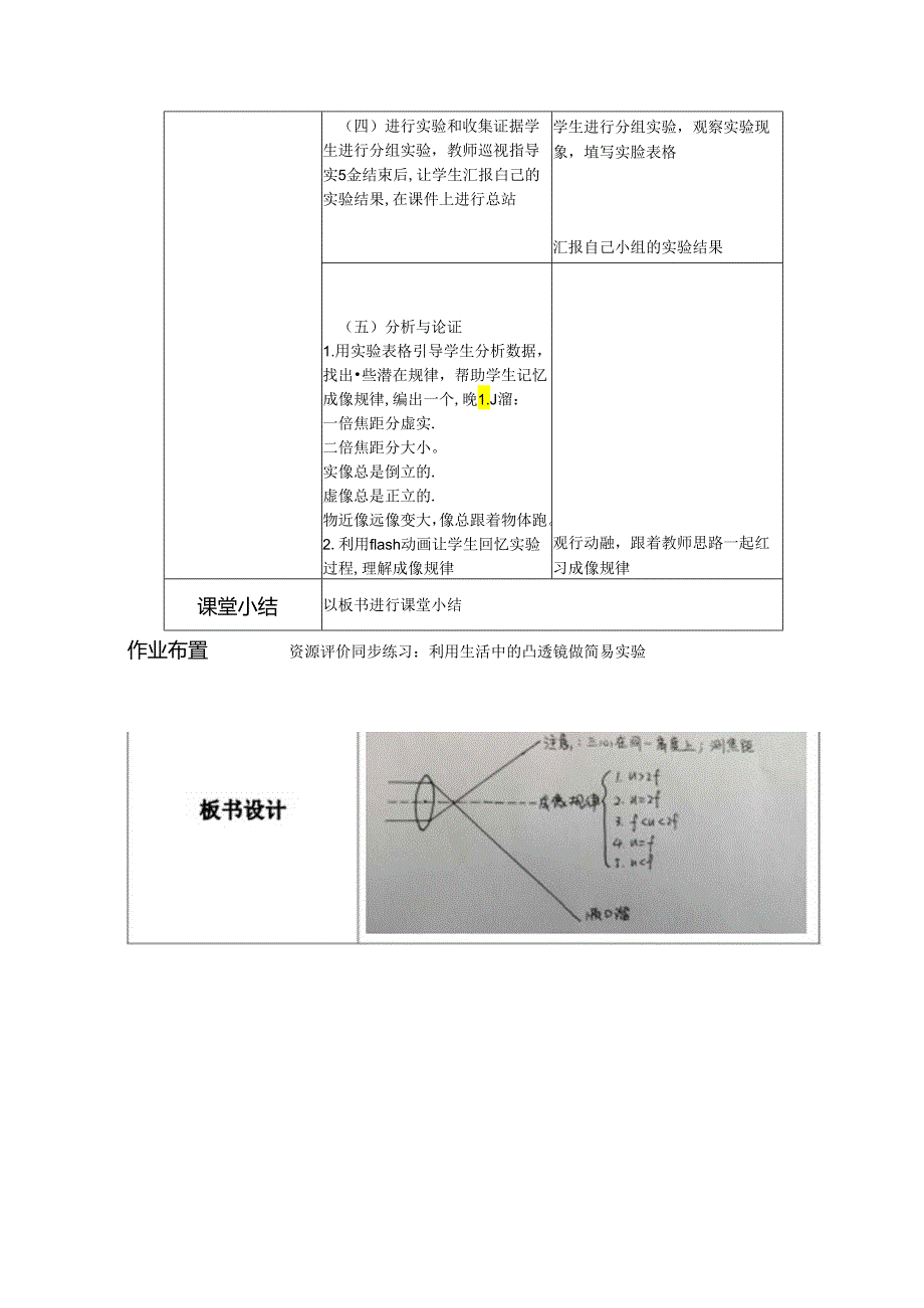 凸透镜成像规律教学设计（表格式）.docx_第3页