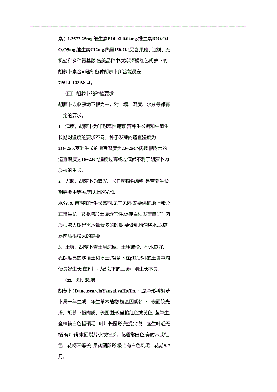 人民版综合实践活动劳动与技术八上 3.2《胡萝卜》教案.docx_第2页