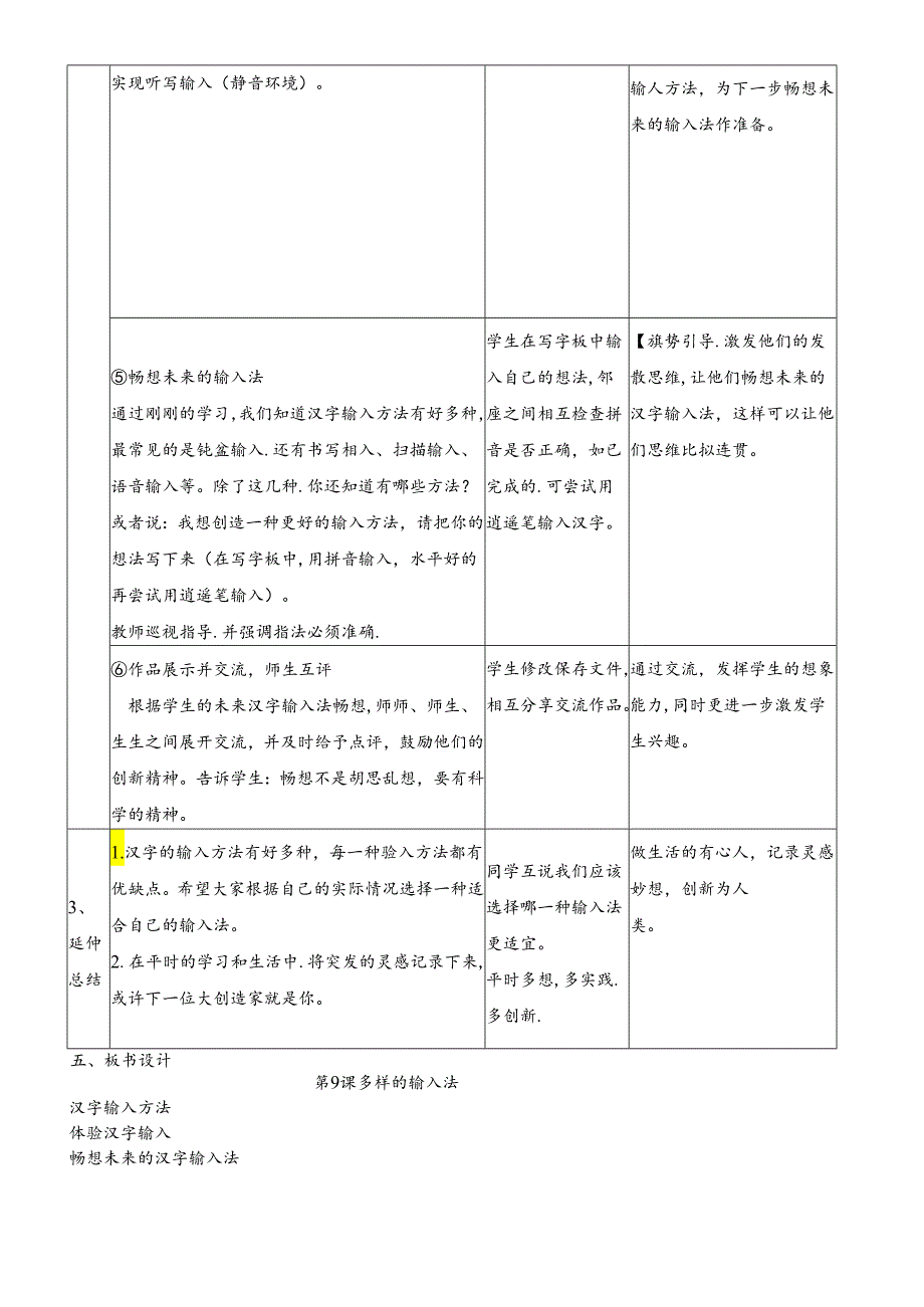 三年级下册信息技术教案9 多样的输入法｜浙江摄影版（新）.docx_第3页