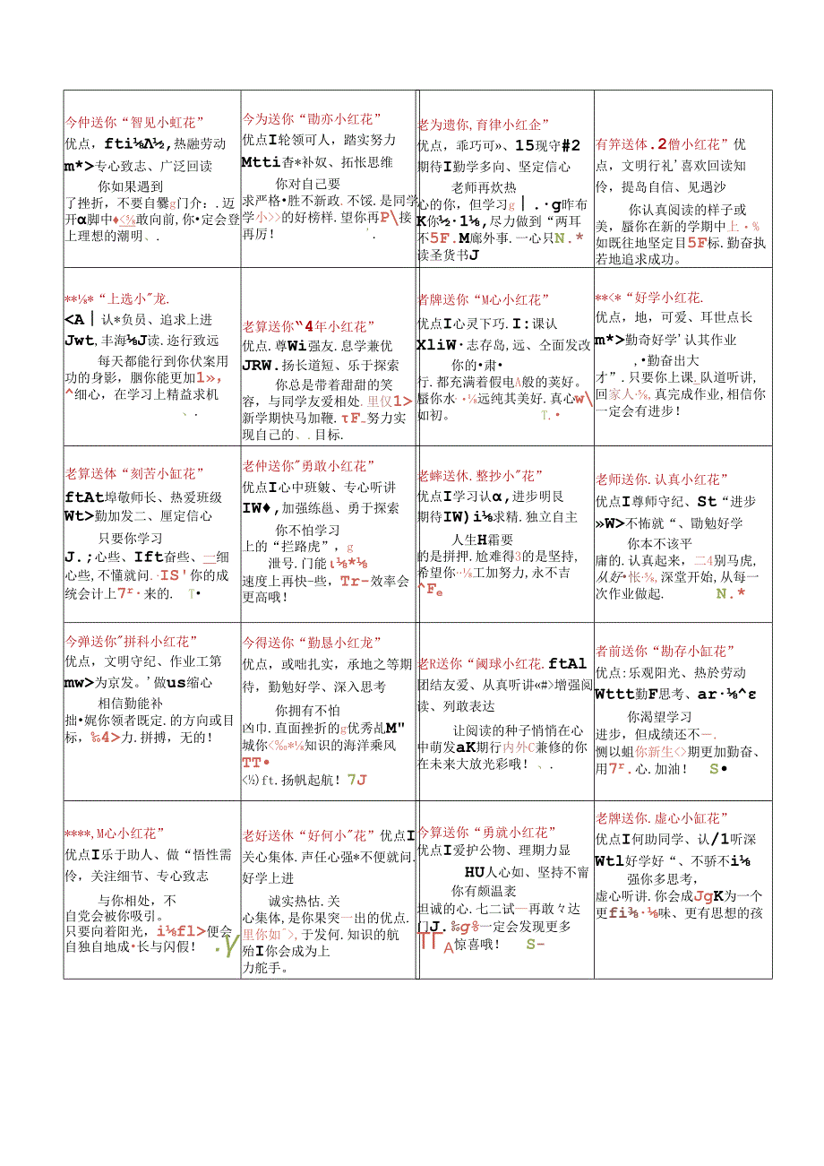 期末评语【送小红花】.docx_第1页