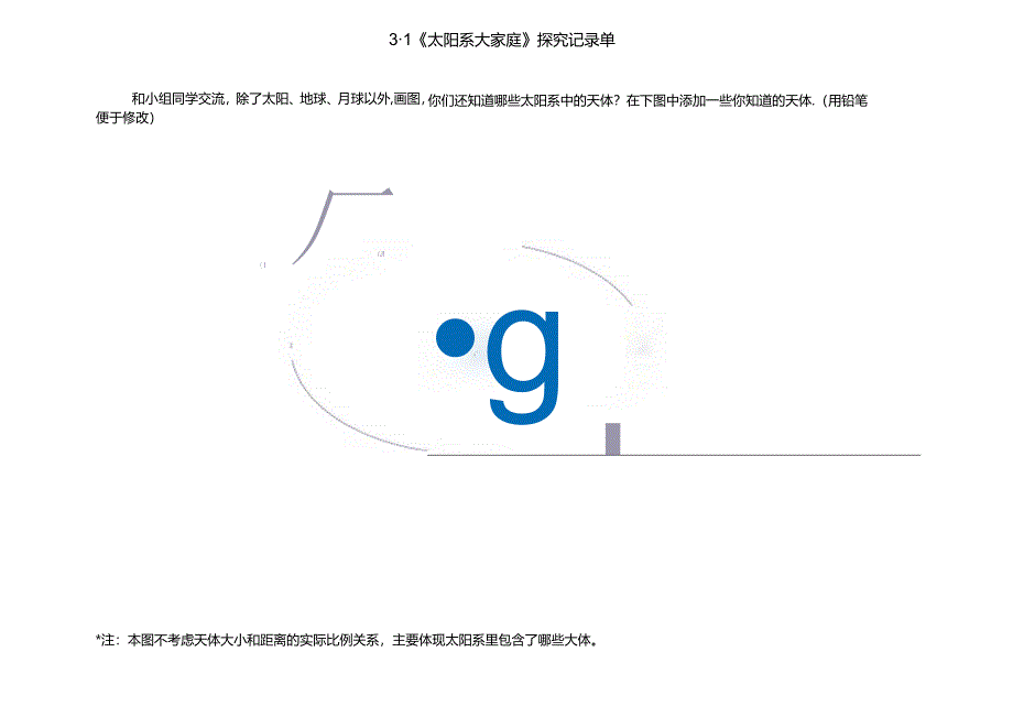 教科版六年级科学下册第三单元宇宙试验探究记录单.docx_第1页