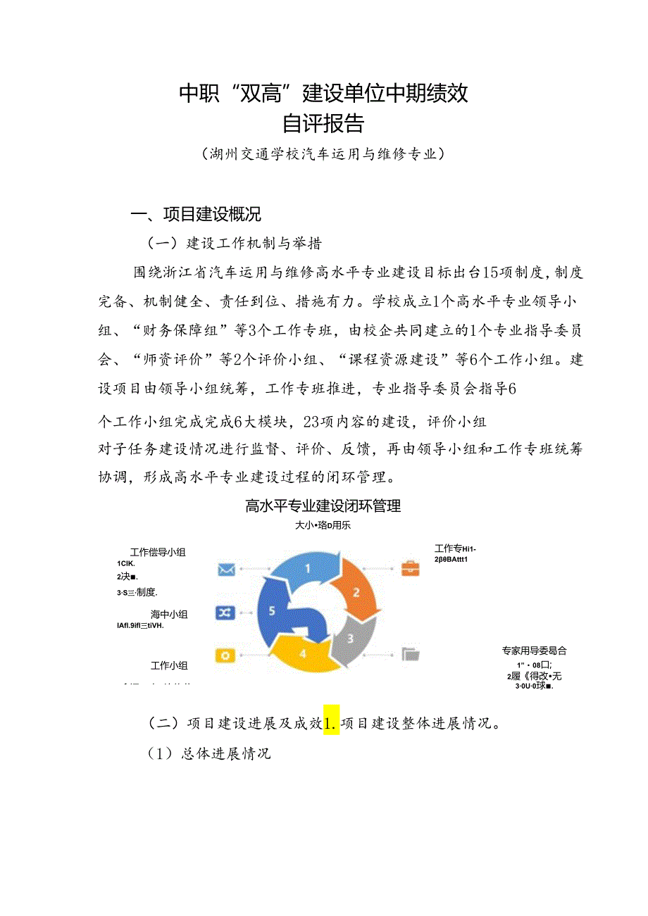 中职“双高“建设单位中期绩效自评报告（汽修专业）.docx_第1页