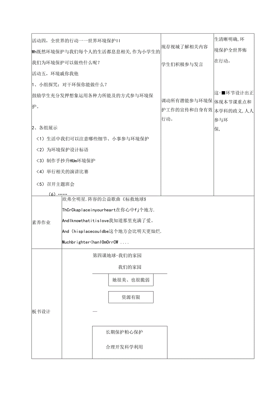 小学道德与法治统编版教学课件：六下4《地球——我们的家园》第2课时教学设计.docx_第3页