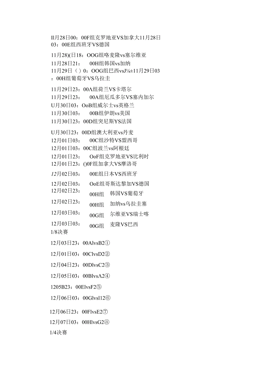 2023世界杯完整版赛程表通用3篇.docx_第2页