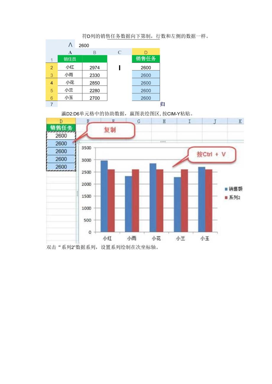 excel中在柱状直方图中插入一条直线显示工作的完成量.docx_第3页