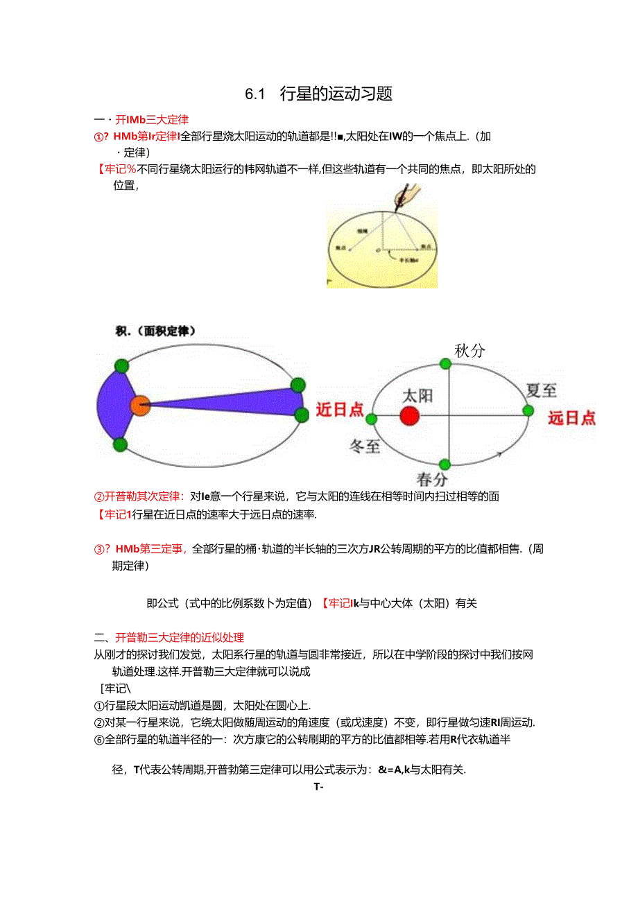 6.1-行星的运动-习题.docx_第1页