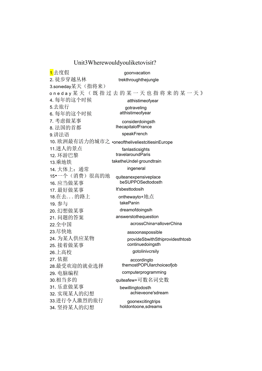 unit3Where-would-you-like-to-visit短语.docx_第1页