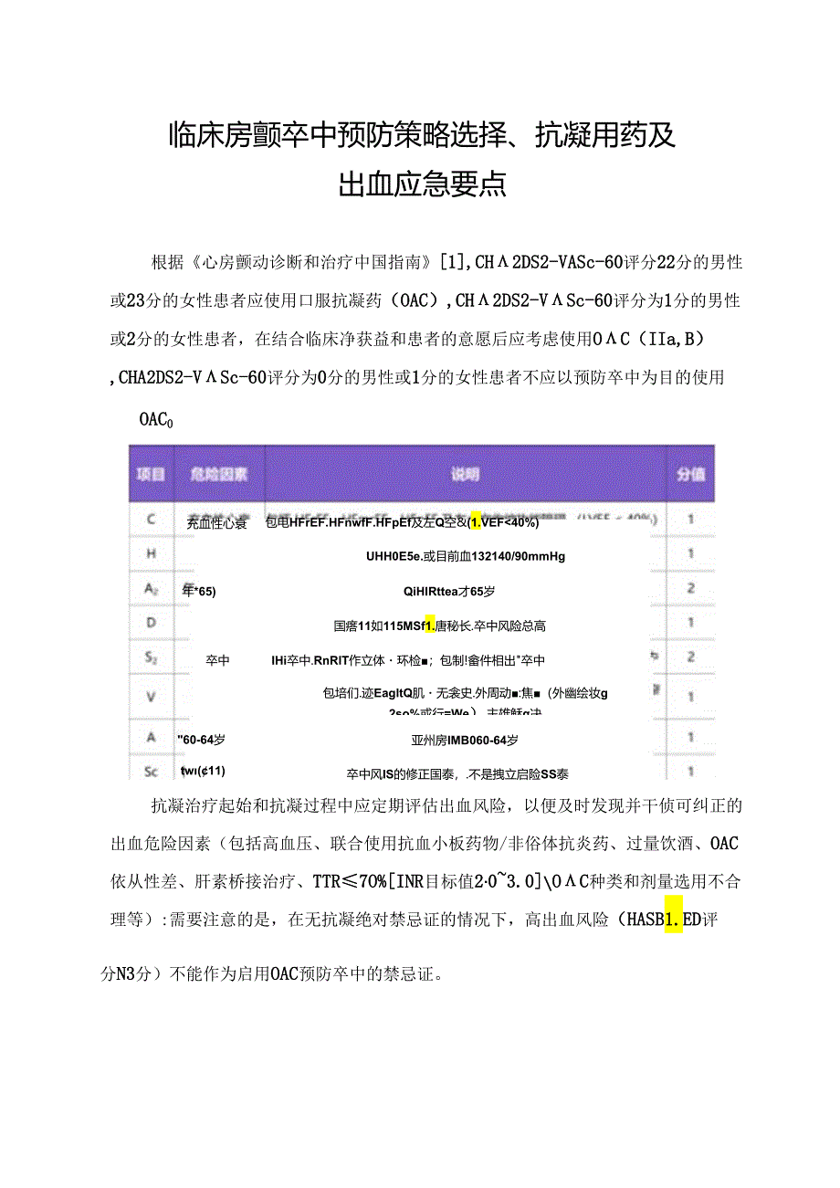 临床房颤卒中预防策略选择、抗凝用药及出血应急要点.docx_第1页