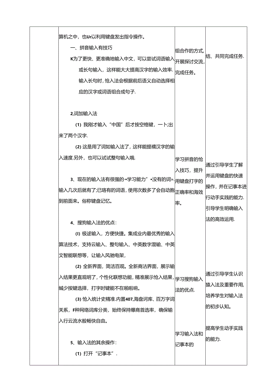 泰山版信息技术一上 第6课《汉字输入练练手》教案.docx_第2页