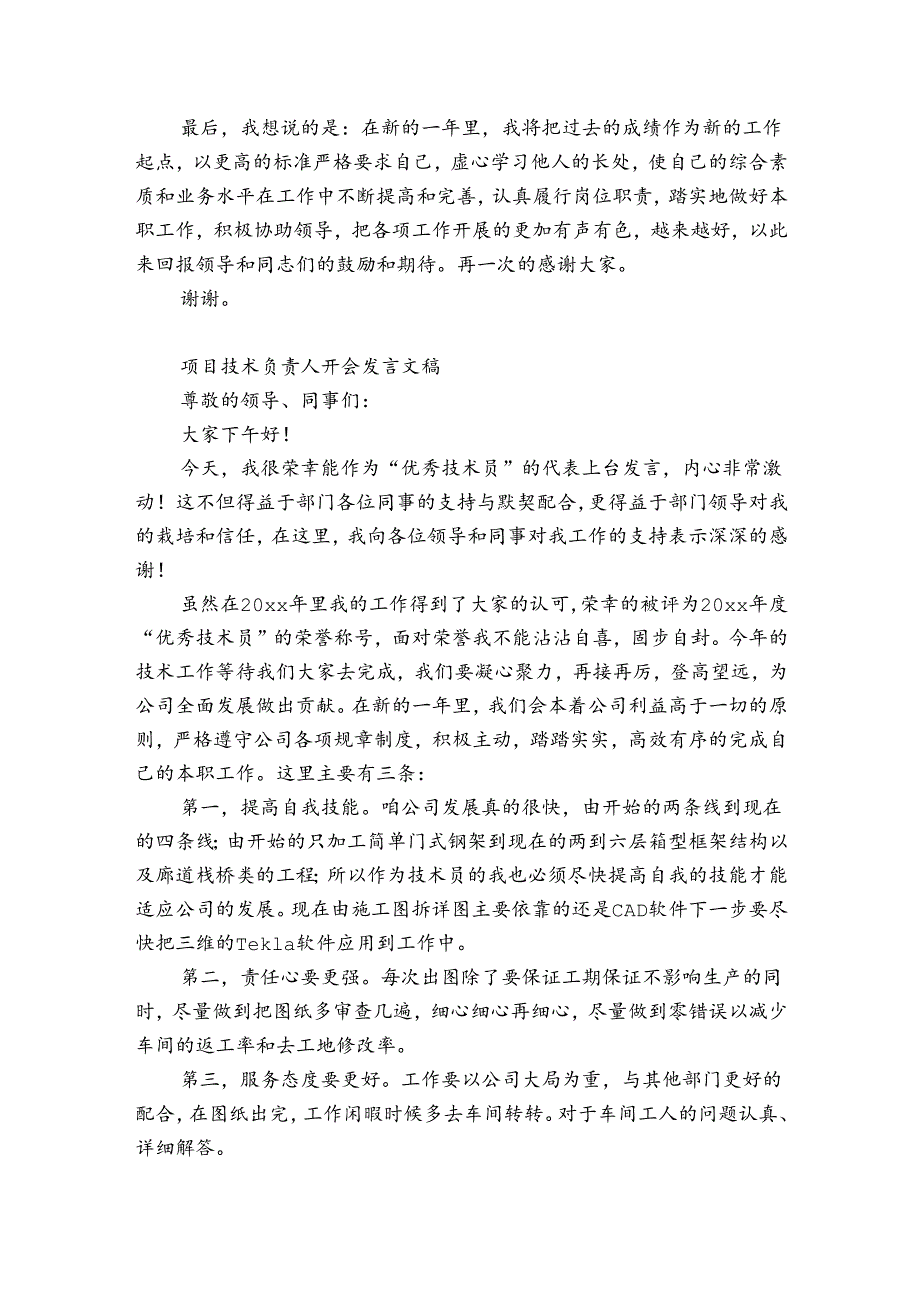 项目技术负责人开会发言文稿.docx_第2页