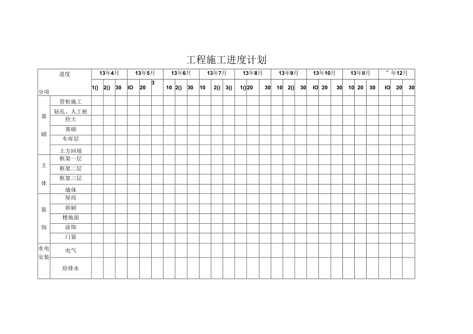 工程施工进度计划表.docx_第1页